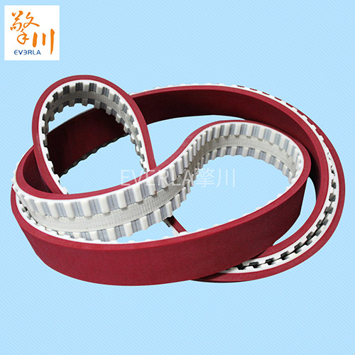 表面加紅膠底面開槽<a href='http://www.rongnl.com/' target='_blank'><u>同步帶</u></a>