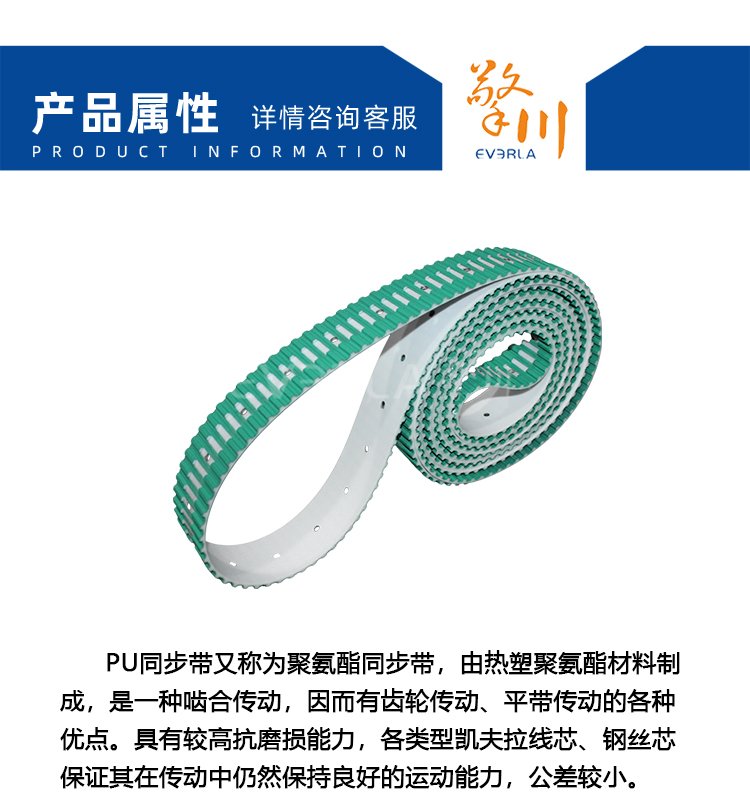 PU<a href='http://www.rongnl.com/' target='_blank'><u>同步帶</u></a>加開槽打孔綠布